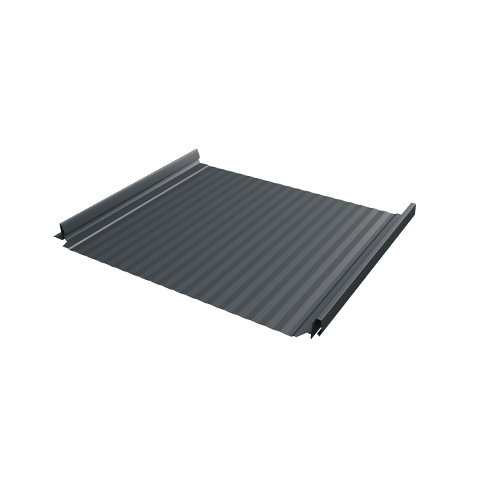 Кликфальц Pro Gofr Grand Line 0,5 Velur X с пленкой на замках RAL 7016 антрацитово-серый