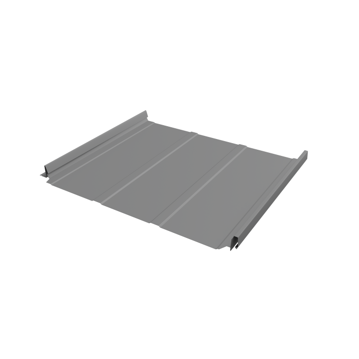 Кликфальц Pro Line Grand Line 0,5 Satin с пленкой на замках RAL 9006 бело-алюминиевый
