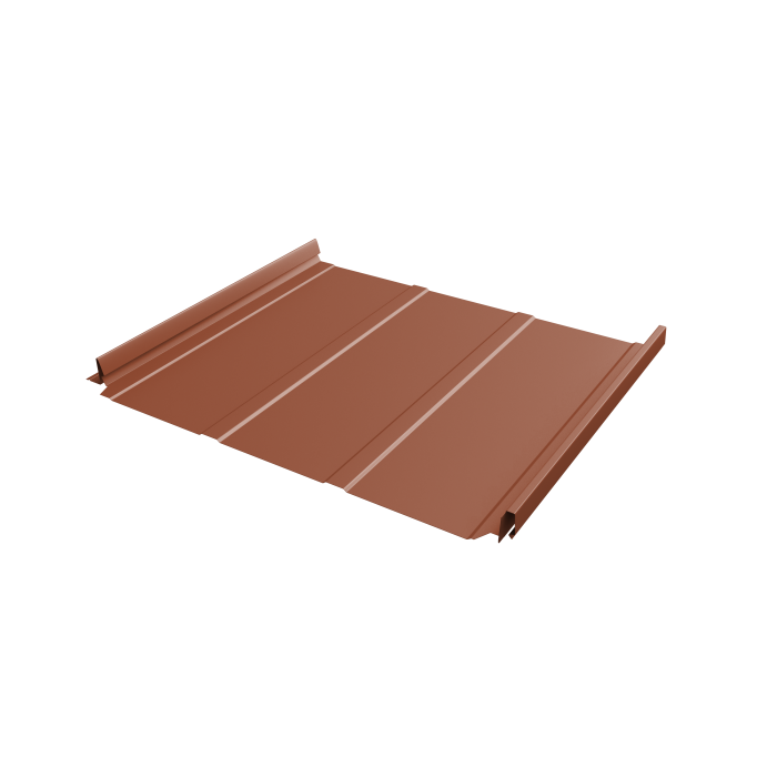 Кликфальц Pro Line Grand Line 0,5 Velur X с пленкой на замках RAL 8004 терракота