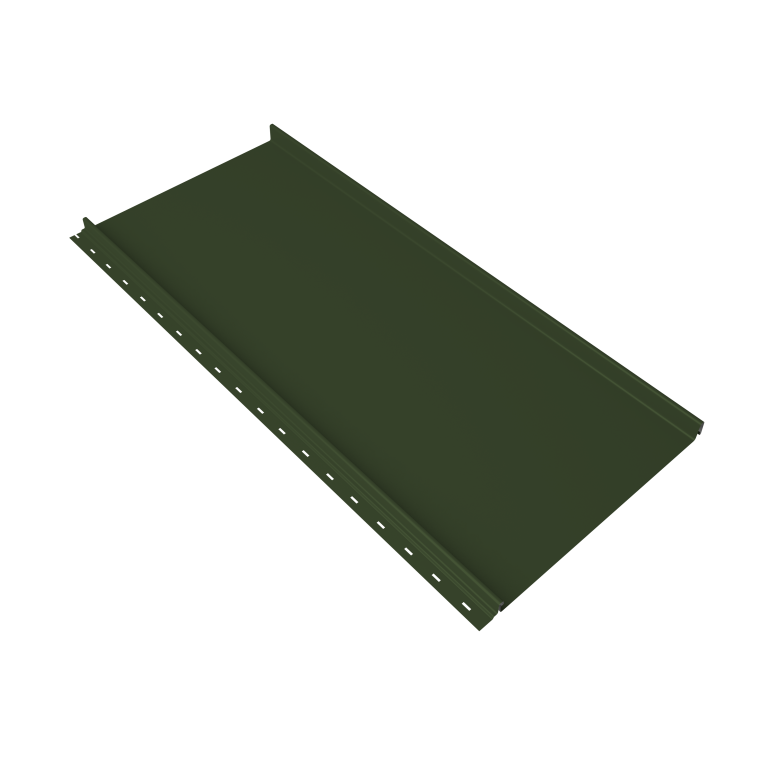 Кликфальц mini Grand Line 0,5 Satin Matt TX с пленкой на замках RAL 6020 хромовая зелень