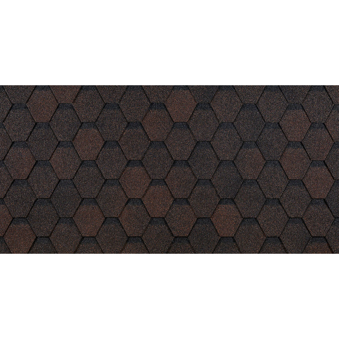 Черепица гибкая Docke Pie Eurasia Шестигранник коричневый