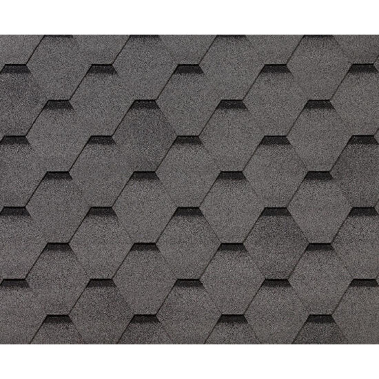 Черепица гибкая RoofShield Фемили Эко Лайт Стандарт серый с оттенением