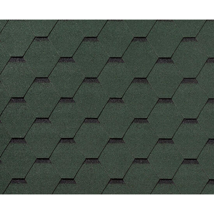 Черепица гибкая RoofShield Фемили Лайт Стандарт зеленый с оттенением