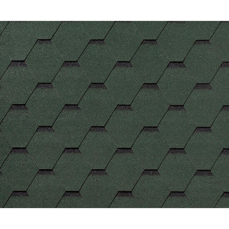 Черепица гибкая RoofShield Фемили Лайт Стандарт зеленый с оттенением