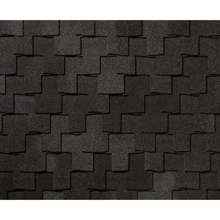 Черепица гибкая RoofShield Премиум Фьюжн черный янтарь