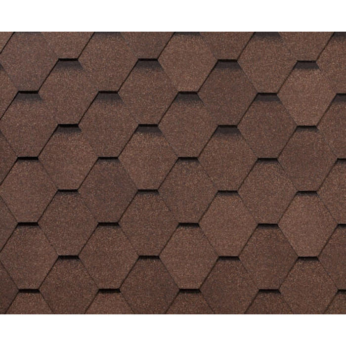 Черепица гибкая RoofShield Классик Стандарт коричневый топаз