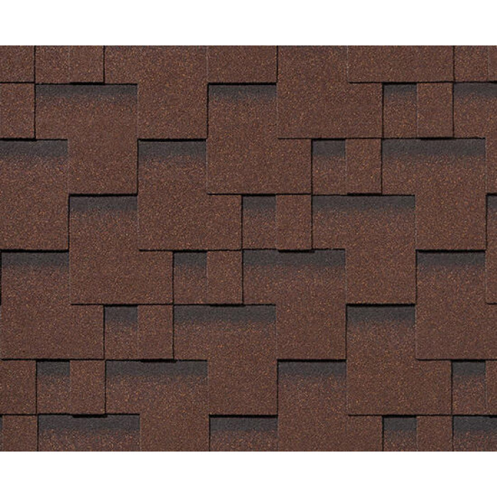 Черепица гибкая RoofShield Премиум Модерн коричневый с оттенением