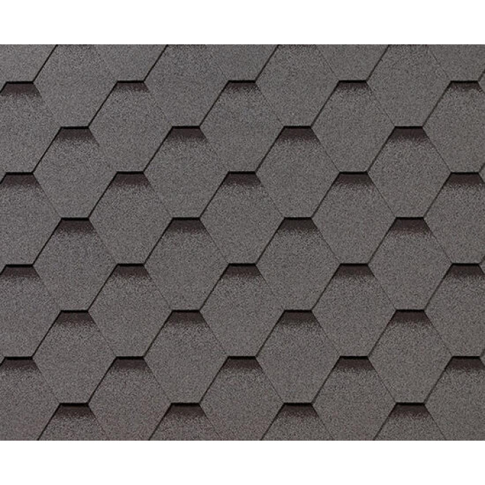 Черепица гибкая RoofShield Премиум Стандарт серый с оттенением