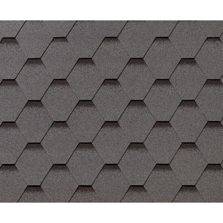 Черепица гибкая RoofShield Премиум Стандарт серый с оттенением