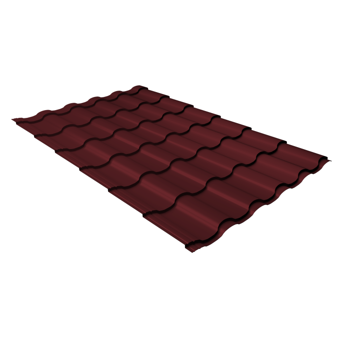 Профиль волновой "Кредо" ("Kredo") 0,5 PE RAL 3005 красное вино