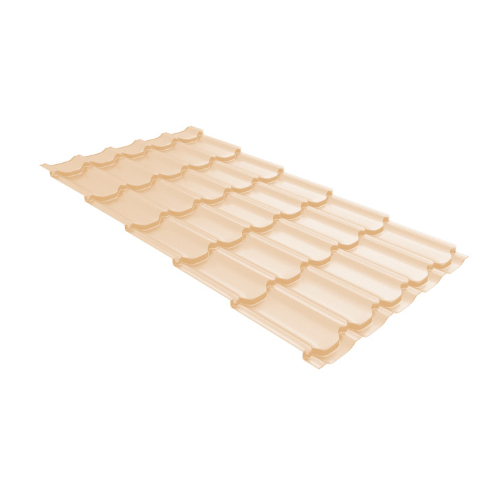 Металлочерепица "Квинта плюс" ("Kvinta plus") 0,5 Satin RAL 1015 светлая слоновая кость