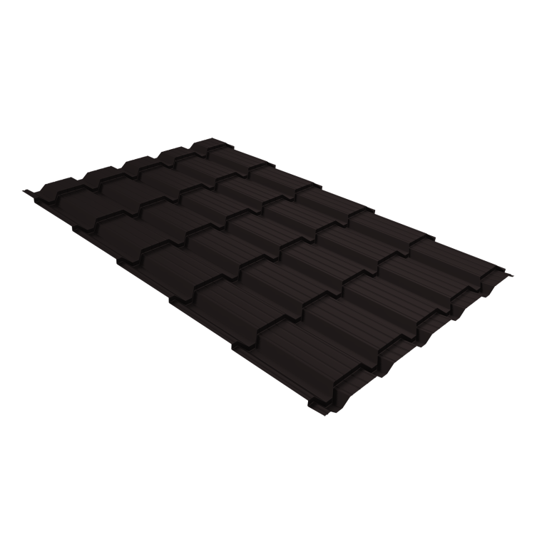 Металлочерепица "Квадро профи (Верховье)" ("Quadro Profi") v01 0,5 Satin Matt TX RAL 9005 черный