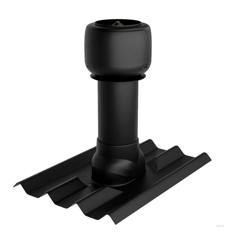 Комплект утеплённой трубы для Черепицы Ондулин черный