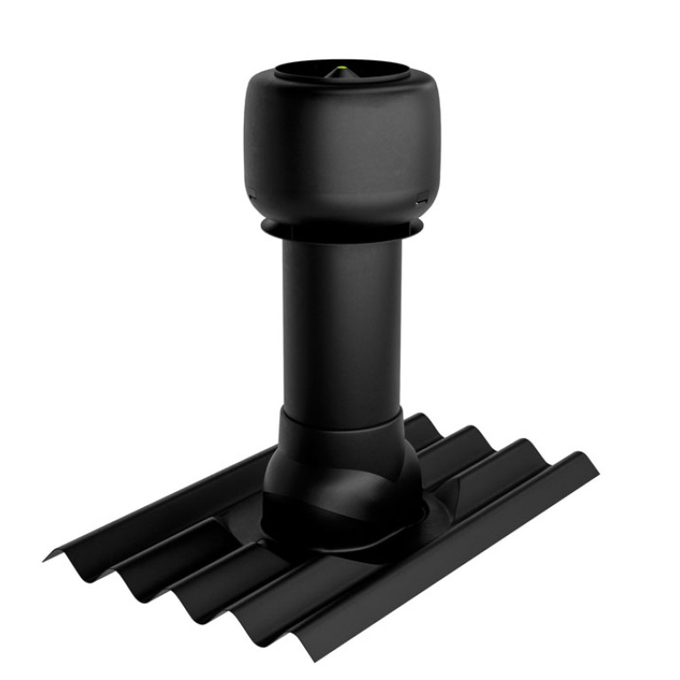 Комплект утеплённой трубы для Ондулина Смарт черный