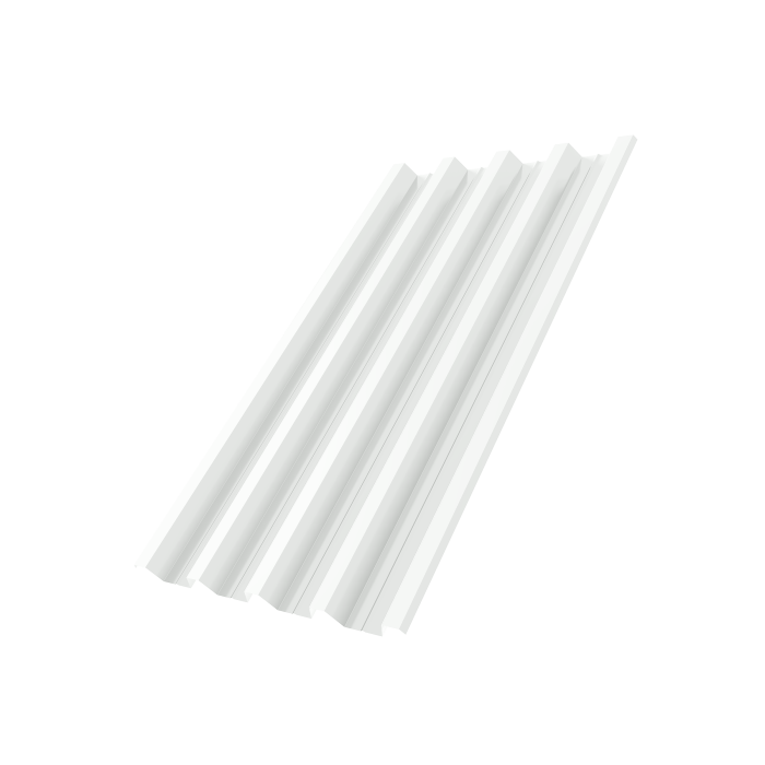 Профнастил Н60R v01 0,8 PE RAL 9003 сигнальный белый