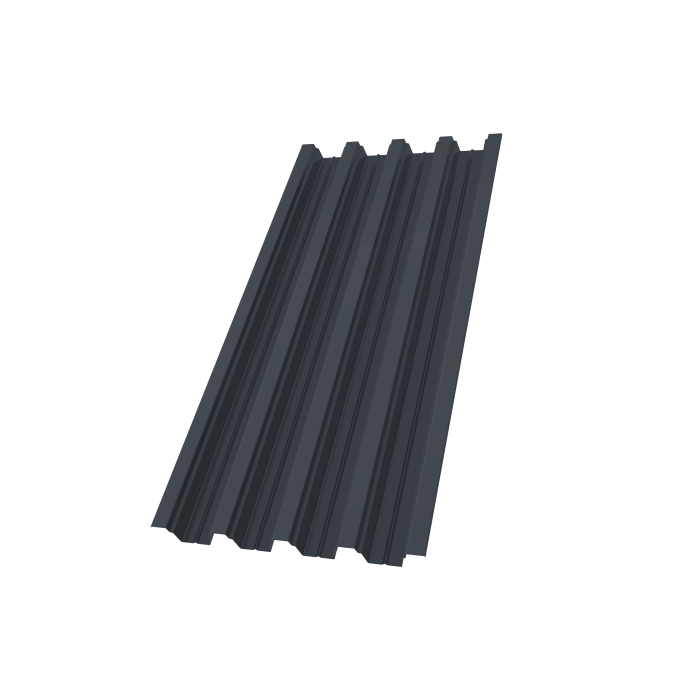 Профнастил Н75R 0,7 PE-Double RAL 7024 мокрый асфальт