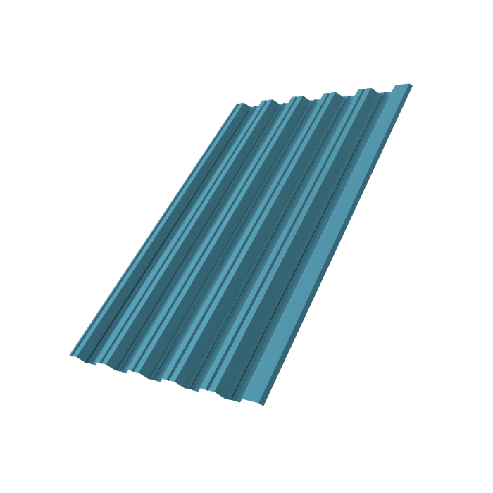 Профнастил НС35R 0,45 Drap TX RAL 5024 пастельно-синий