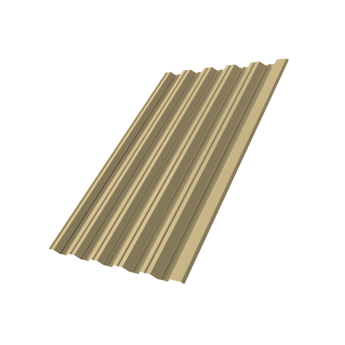 Профнастил НС35R 0,45 PE RAL 1014 слоновая кость