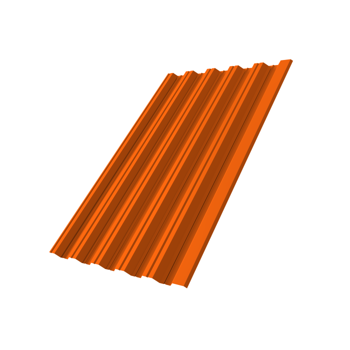 Профнастил НС35R 0,45 PE RAL 2004 оранжевый