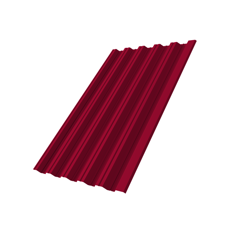 Профнастил НС35R 0,45 PE RAL 3003 рубиново-красный