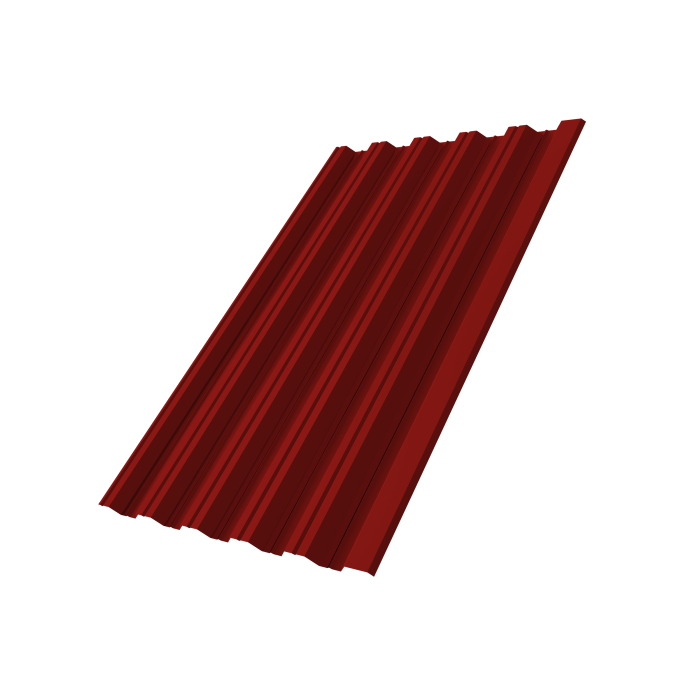 Профнастил НС35R 0,45 PE RAL 3011 коричнево-красный