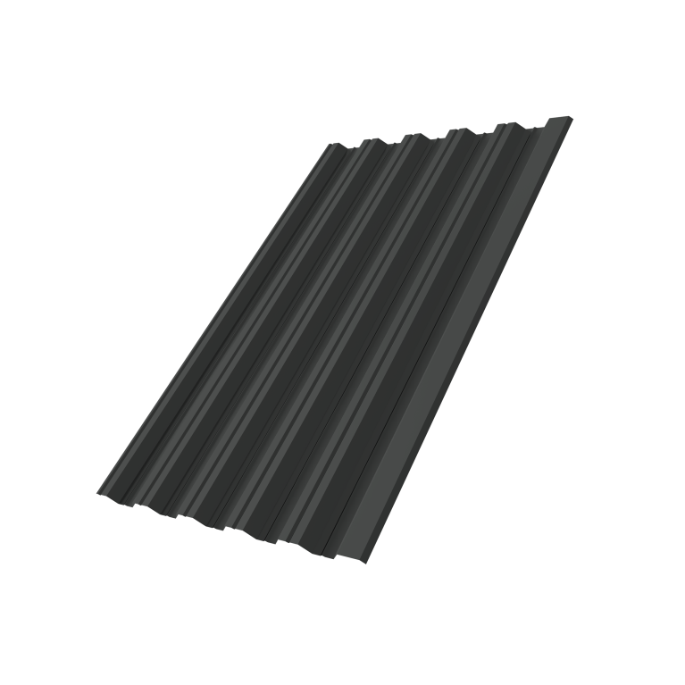 Профнастил НС35R 0,5 GreenCoat Pural BT, matt RR2H3 (RAL 7016 антрацитово-серый)