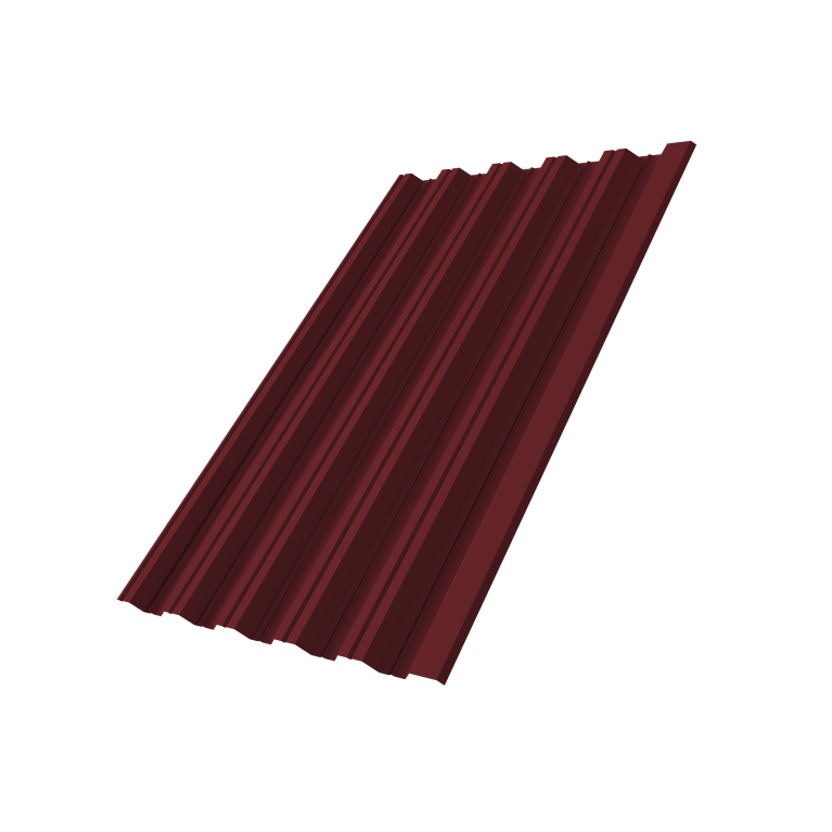 Профнастил НС35R 0,5 Satin Matt RAL 3005 красное вино