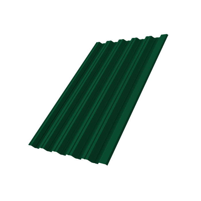 Профнастил НС35R 0,5 Satin Matt RAL 6005 зеленый мох