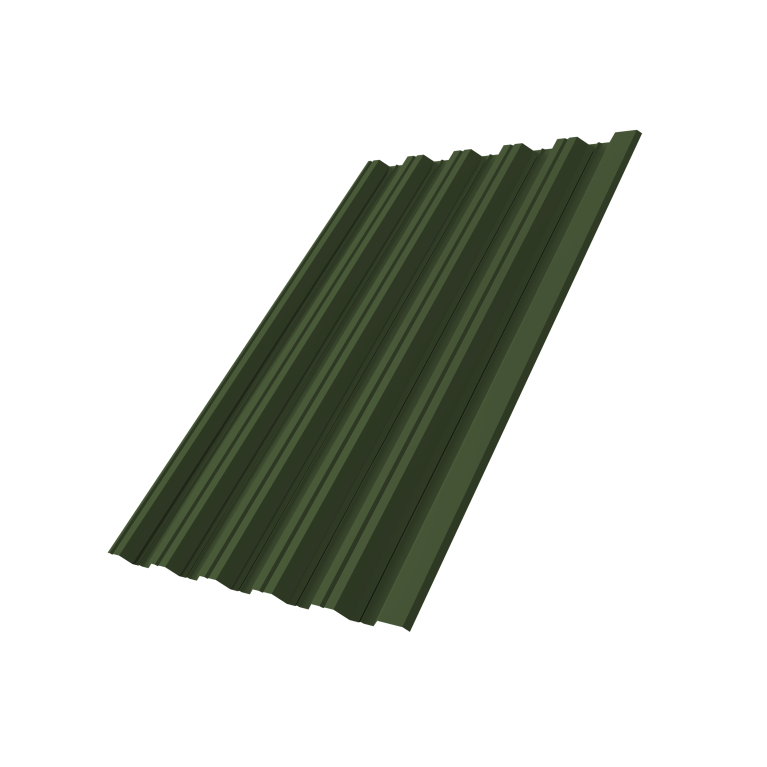 Профнастил НС35R 0,5 Satin Matt TX RAL 6020 хромовая зелень