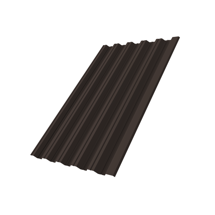 Профнастил НС35R 0,5 Satin Matt TX RR 32 темно-коричневый