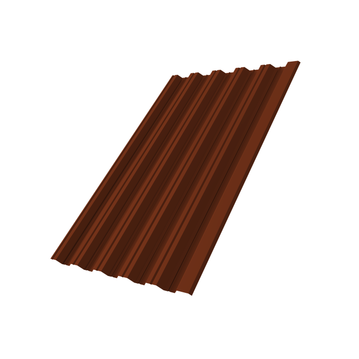 Профнастил НС35R 0,5 Satin RAL 3009 оксидно-красный