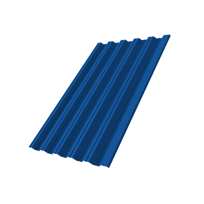 Профнастил НС35R 0,5 Satin RAL 5005 сигнальный синий