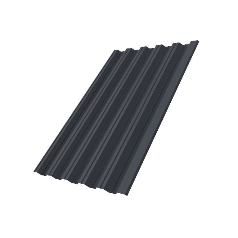 Профнастил НС35R 0,5 Satin RAL 7024 мокрый асфальт