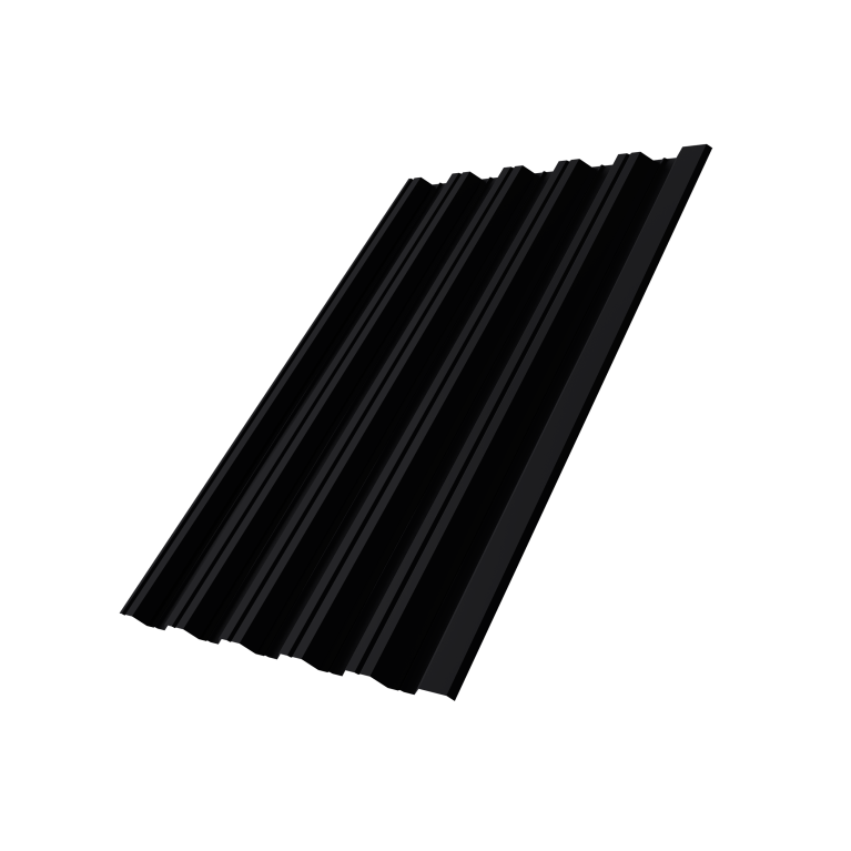 Профнастил НС35R 0,5 Satin RAL 9005 черный