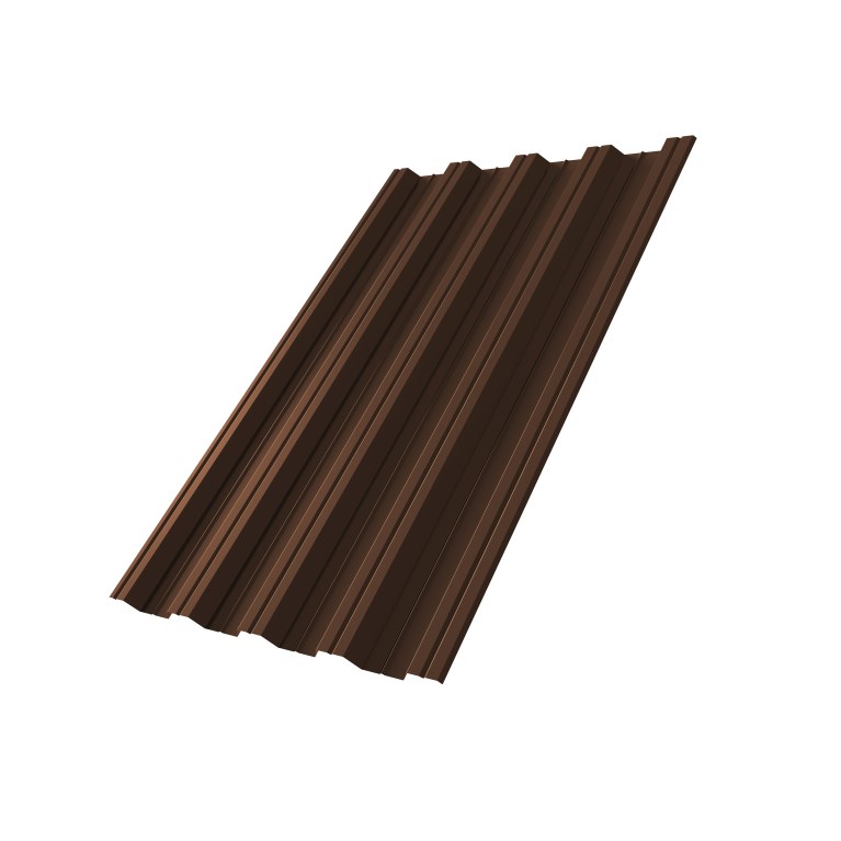 Профнастил НС44R Grand Line 0,5 Rooftop Бархат RAL 8017 шоколад