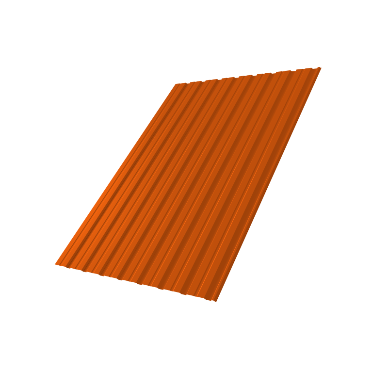 Профнастил С10R 0,45 PE RAL 2004 оранжевый