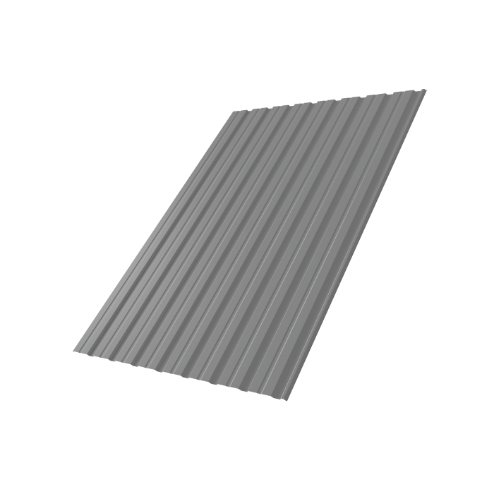 Профнастил С10R 0,45 PE RAL 9006 бело-алюминиевый