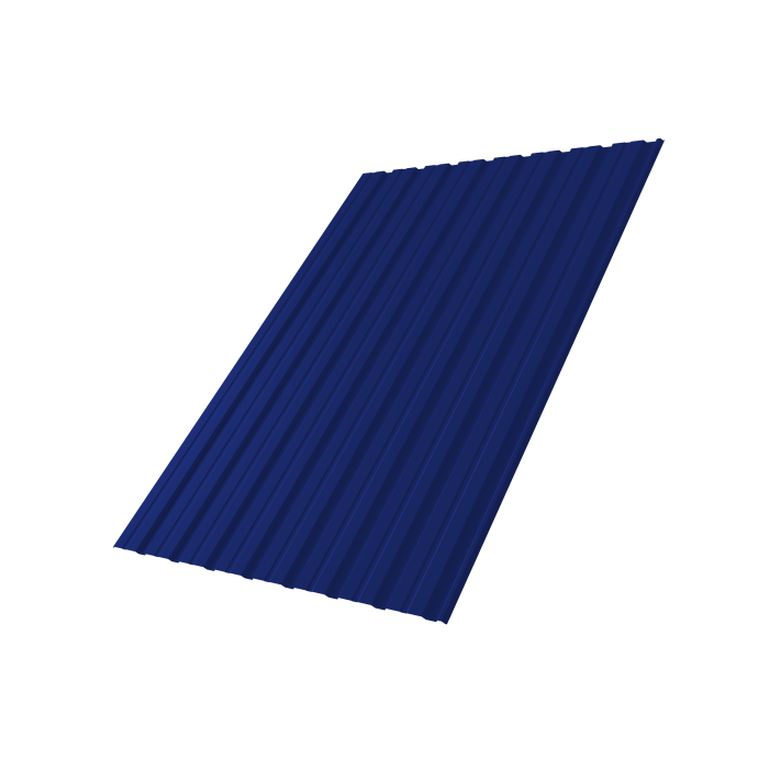 Профнастил С10R 0,45 PE с пленкой RAL 5002 ультрамариново-синий