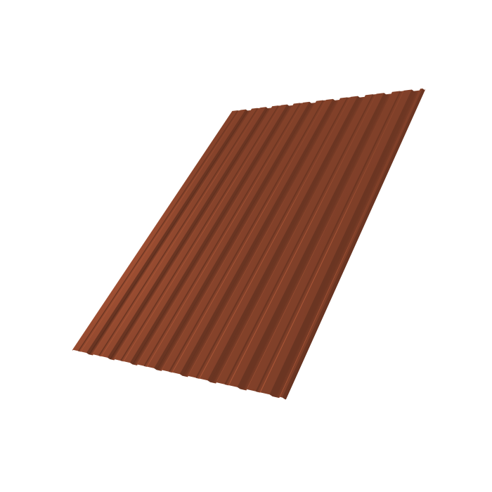 Профнастил С10R 0,5 Satin Matt RAL 8004 терракота