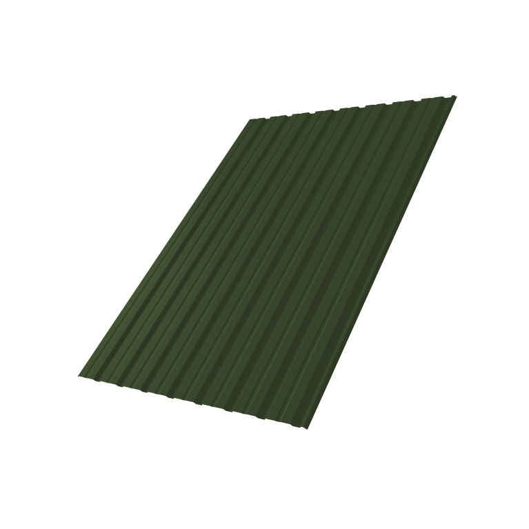 Профнастил С10R 0,5 Satin Matt TX RAL 6020 хромовая зелень