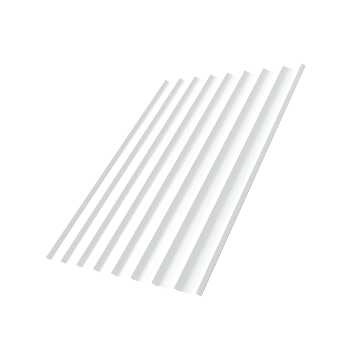 Профнастил С20R 0,45 PE-Double RAL 9003 сигнальный белый