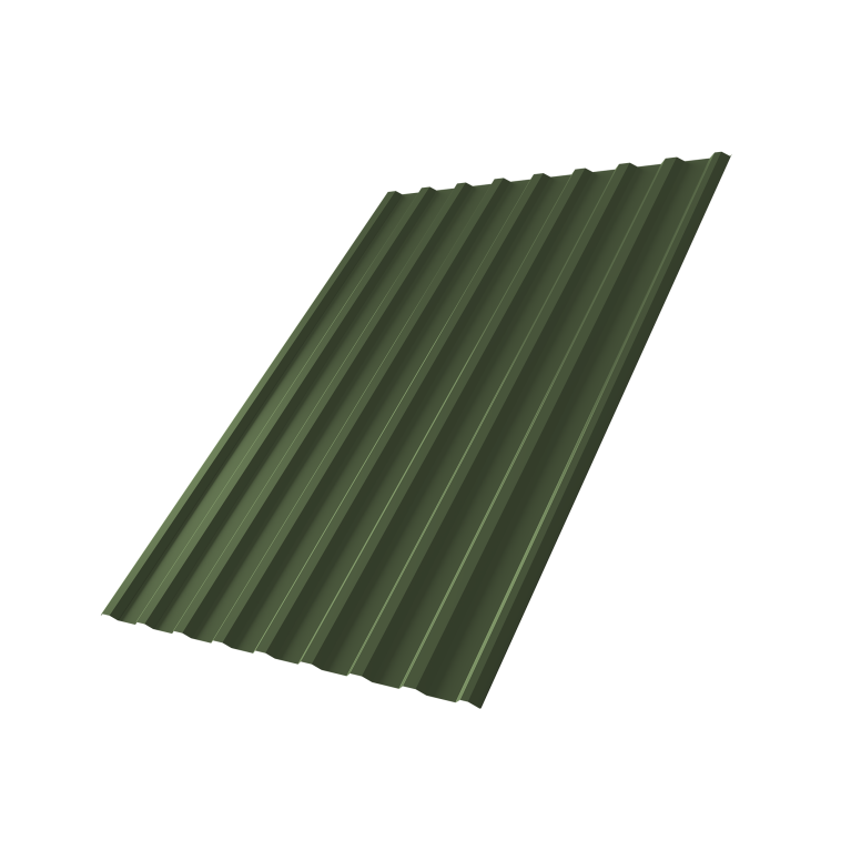 Профнастил С20R 0,5 Satin Matt TX RAL 6020 хромовая зелень