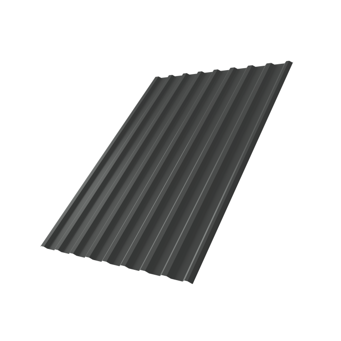 Профнастил С20R 0,5 Satin Matt TX RAL 7016 антрацитово-серый