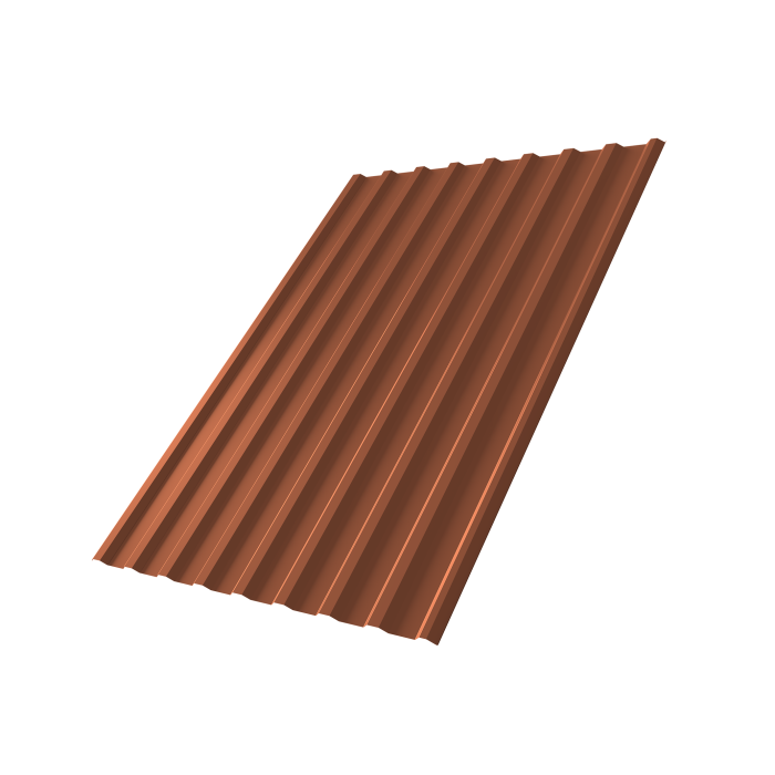 Профнастил С20R 0,5 Satin RAL 8004 терракота