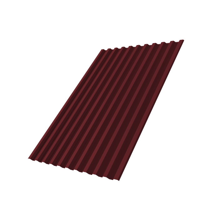 Профнастил С21R 0,4 PE RAL 3005 красное вино