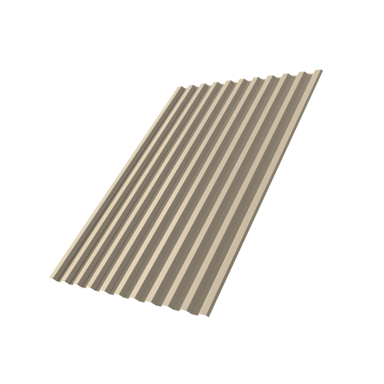 Профнастил С21R 0,45 Drap TX с пленкой RAL 1015 светлая слоновая кость