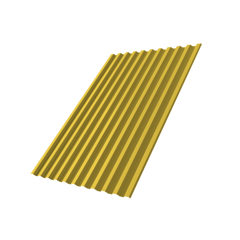 Профнастил С21R 0,45 PE RAL 1018 цинково-желтый