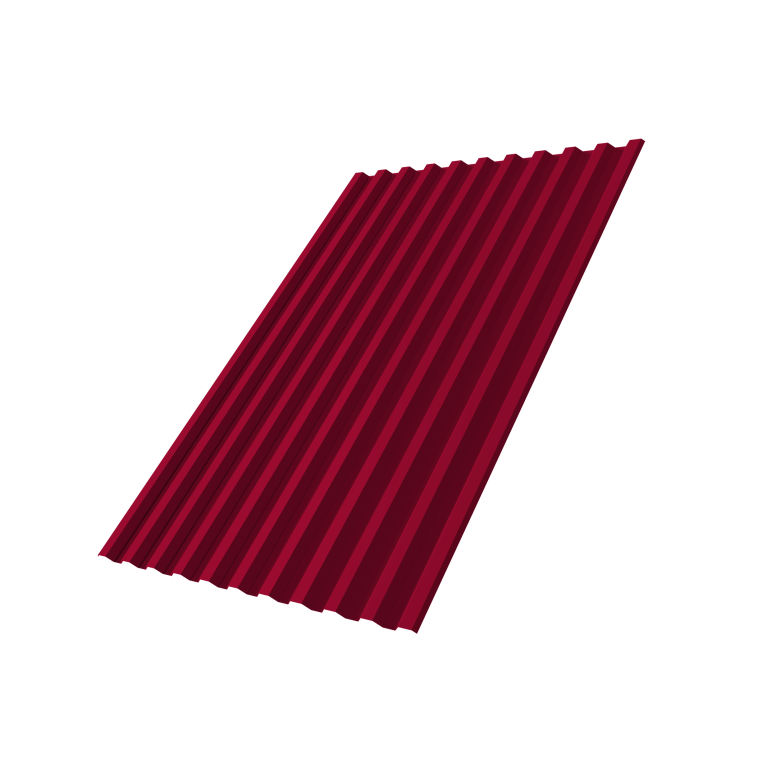 Профнастил С21R 0,45 PE RAL 3003 рубиново-красный