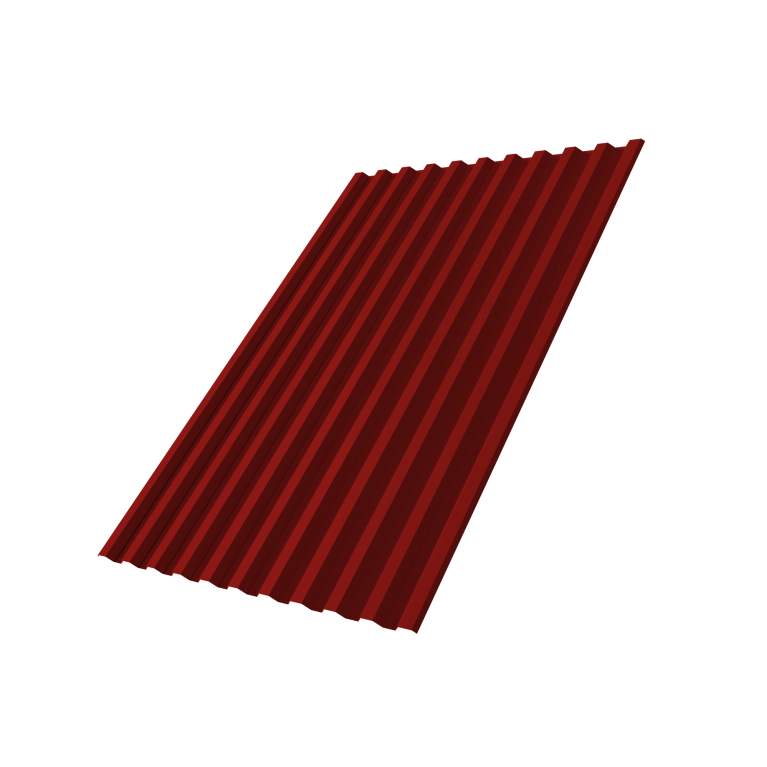 Профнастил С21R 0,45 PE RAL 3011 коричнево-красный