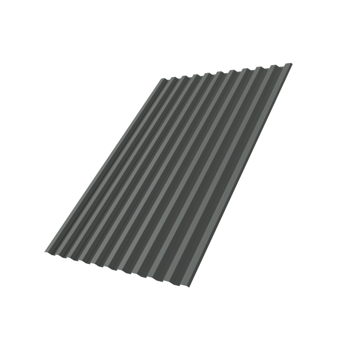 Профнастил С21R 0,45 PE с пленкой RAL 7005 мышино-серый